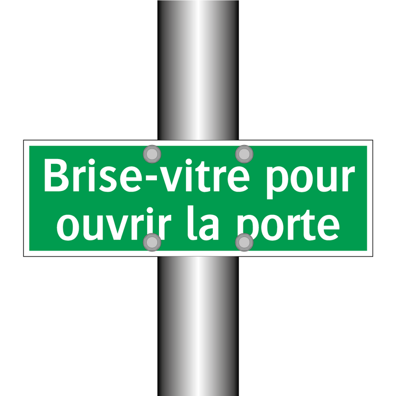 Brise-vitre pour ouvrir la porte