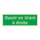Ouvrir en tirant à droite
