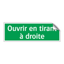 Ouvrir en tirant à droite