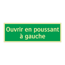 Ouvrir en poussant à gauche