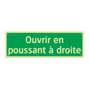Ouvrir en poussant à droite