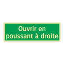 Ouvrir en poussant à droite