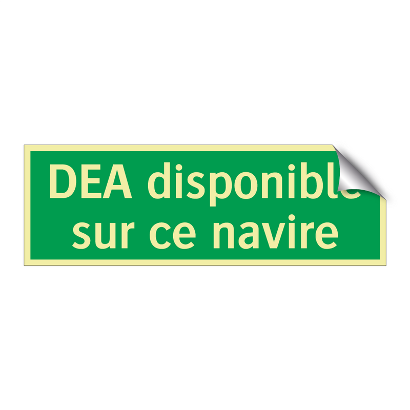DEA disponible sur ce navire