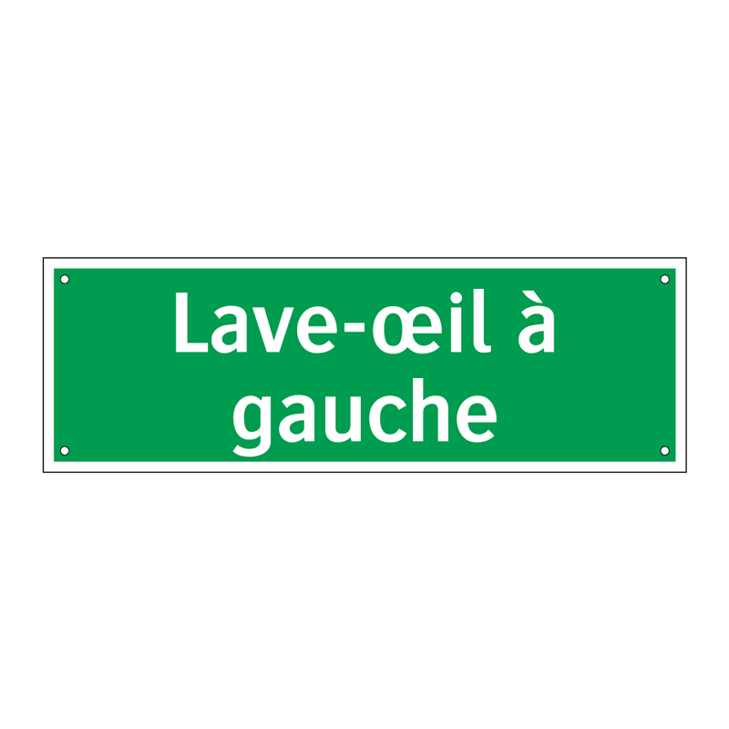 Lave-œil à gauche