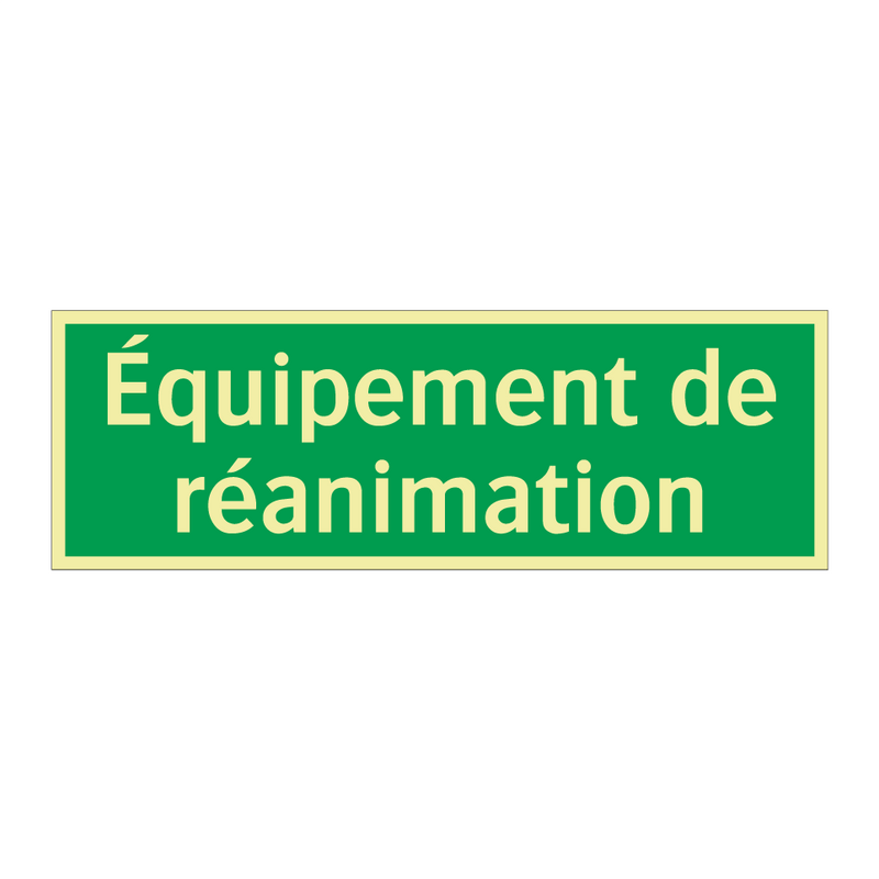 Équipement de réanimation