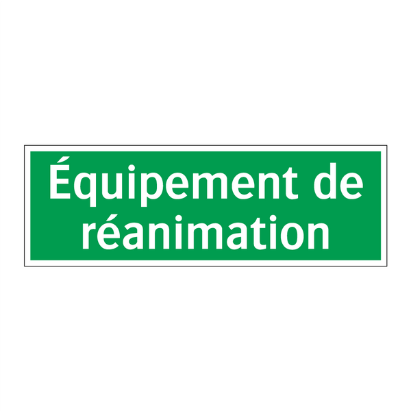 Équipement de réanimation