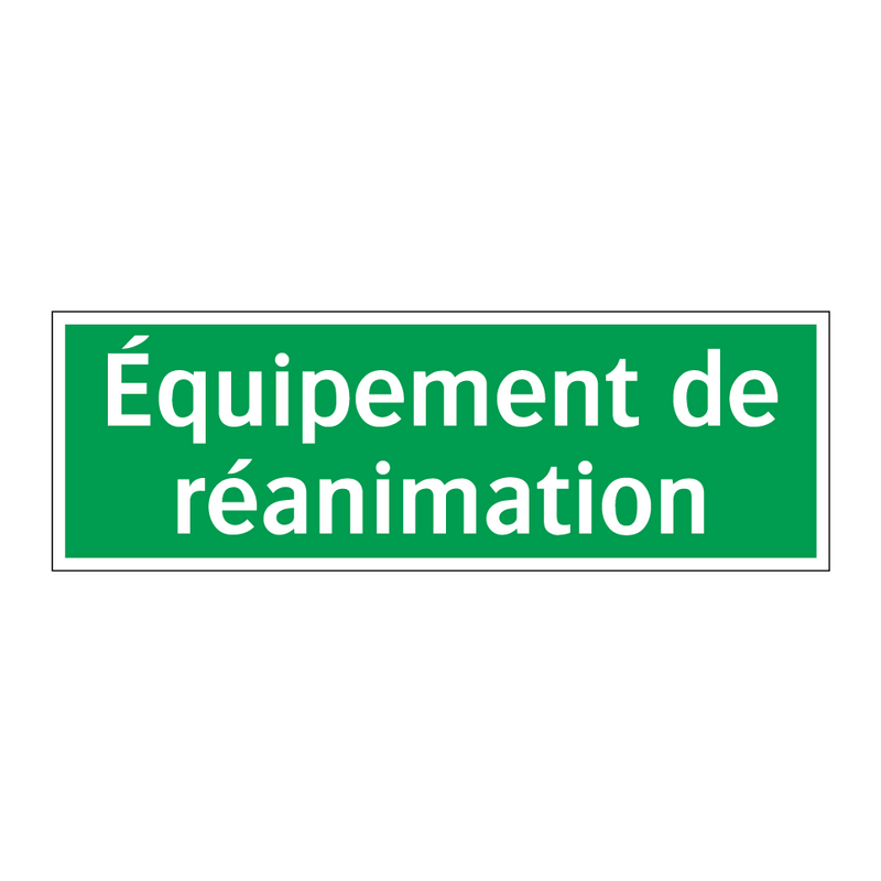 Équipement de réanimation