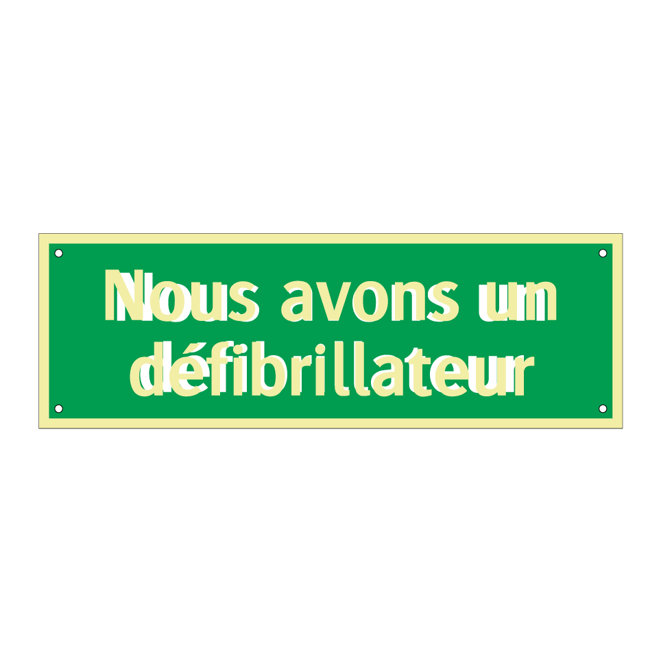 Nous avons un défibrillateur