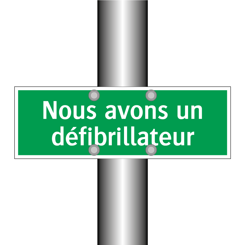 Nous avons un défibrillateur