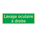 Lavage oculaire à droite