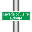 Lavage oculaire à droite