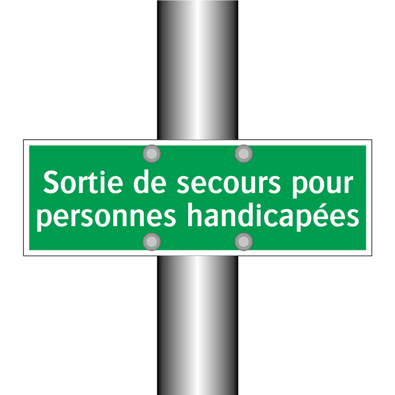 Sortie de secours pour personnes handicapées