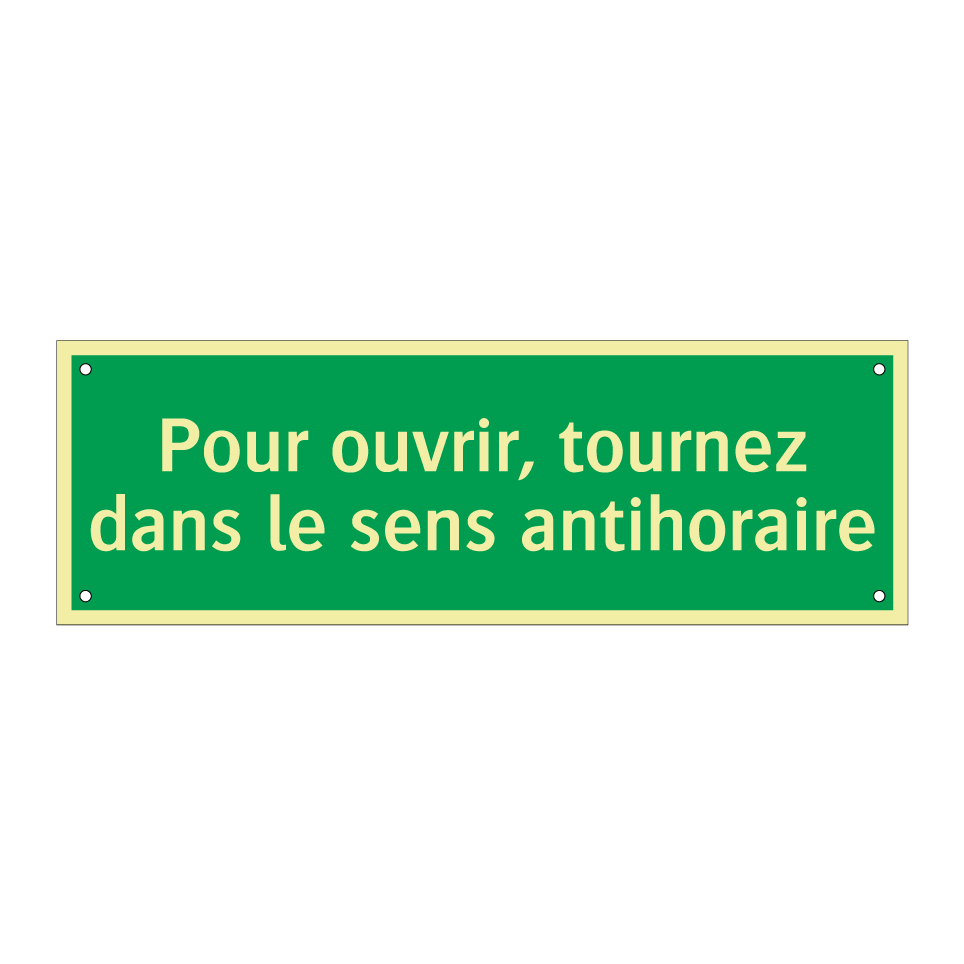 Pour ouvrir, tournez dans le sens antihoraire