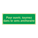 Pour ouvrir, tournez dans le sens antihoraire