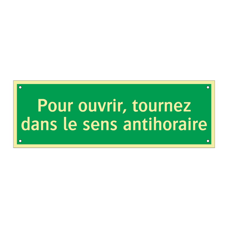 Pour ouvrir, tournez dans le sens antihoraire