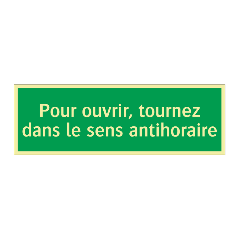 Pour ouvrir, tournez dans le sens antihoraire