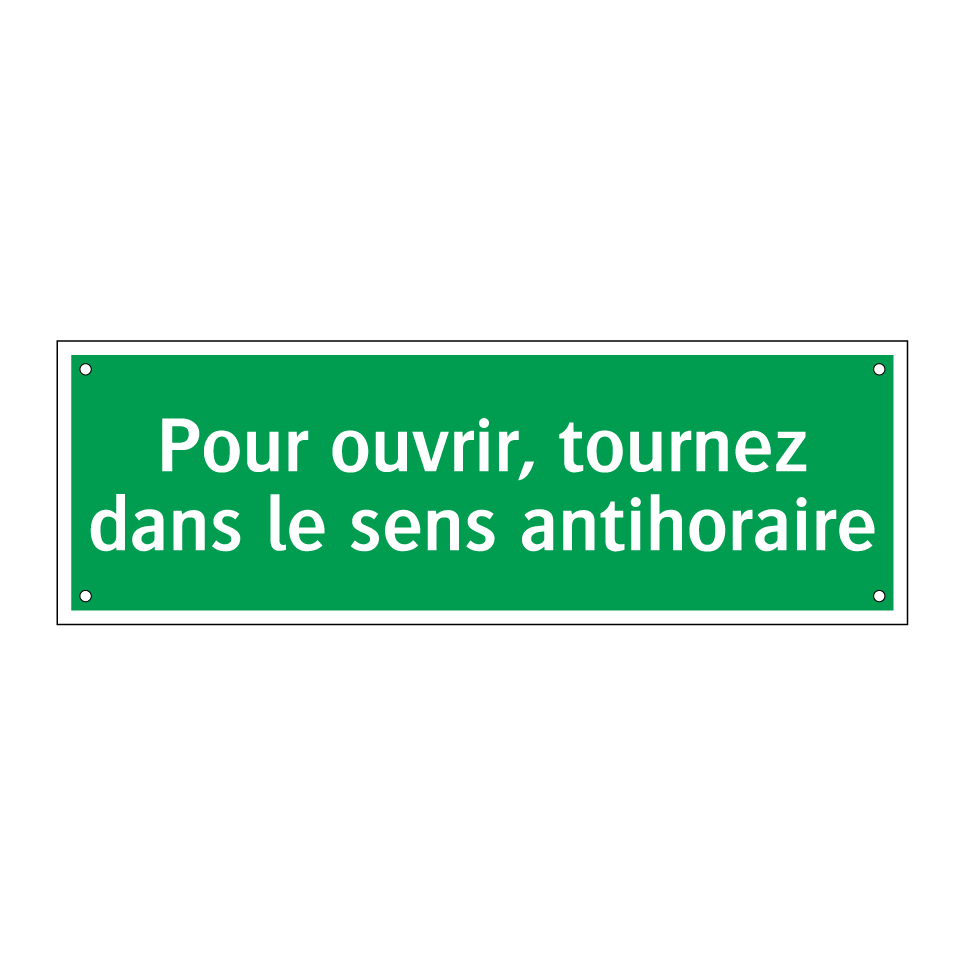 Pour ouvrir, tournez dans le sens antihoraire
