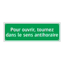 Pour ouvrir, tournez dans le sens antihoraire