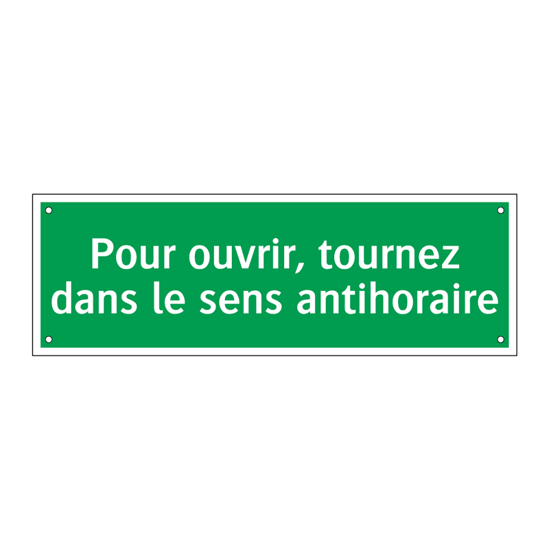Pour ouvrir, tournez dans le sens antihoraire