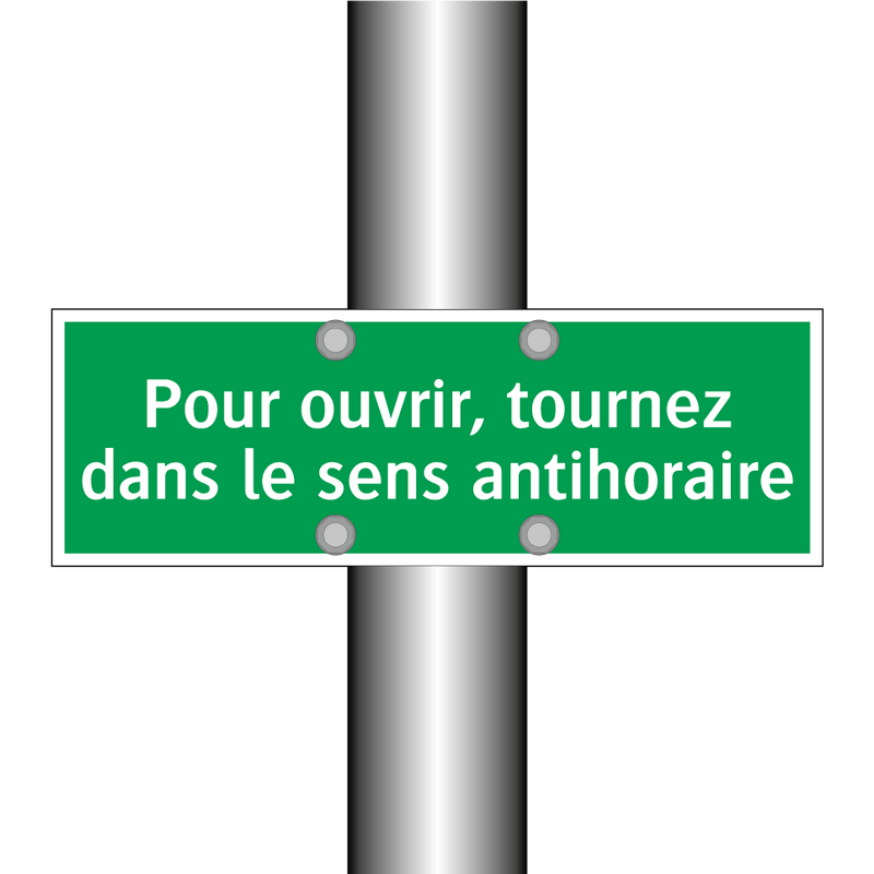 Pour ouvrir, tournez dans le sens antihoraire