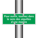 Pour ouvrir, tournez dans le sens des aiguilles d'une montre