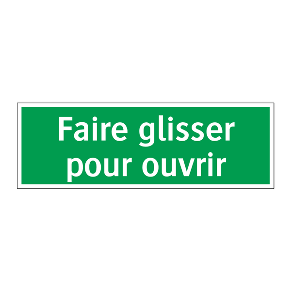 Faire glisser pour ouvrir