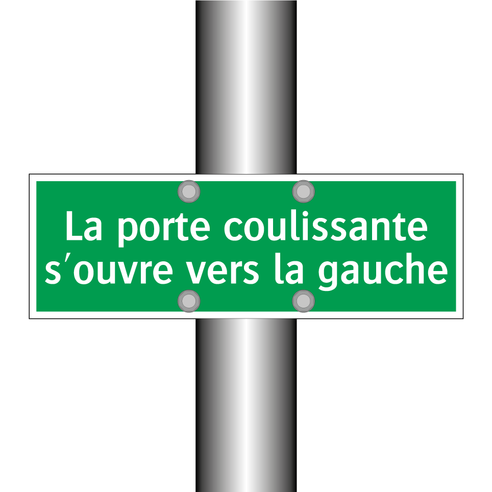 La porte coulissante s'ouvre vers la gauche