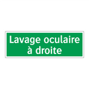 Lavage oculaire à droite