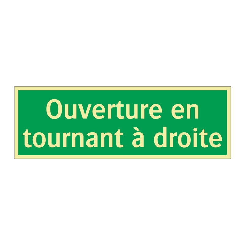 Ouverture en tournant à droite