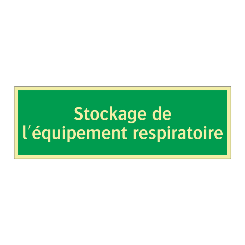 Stockage de l'équipement respiratoire