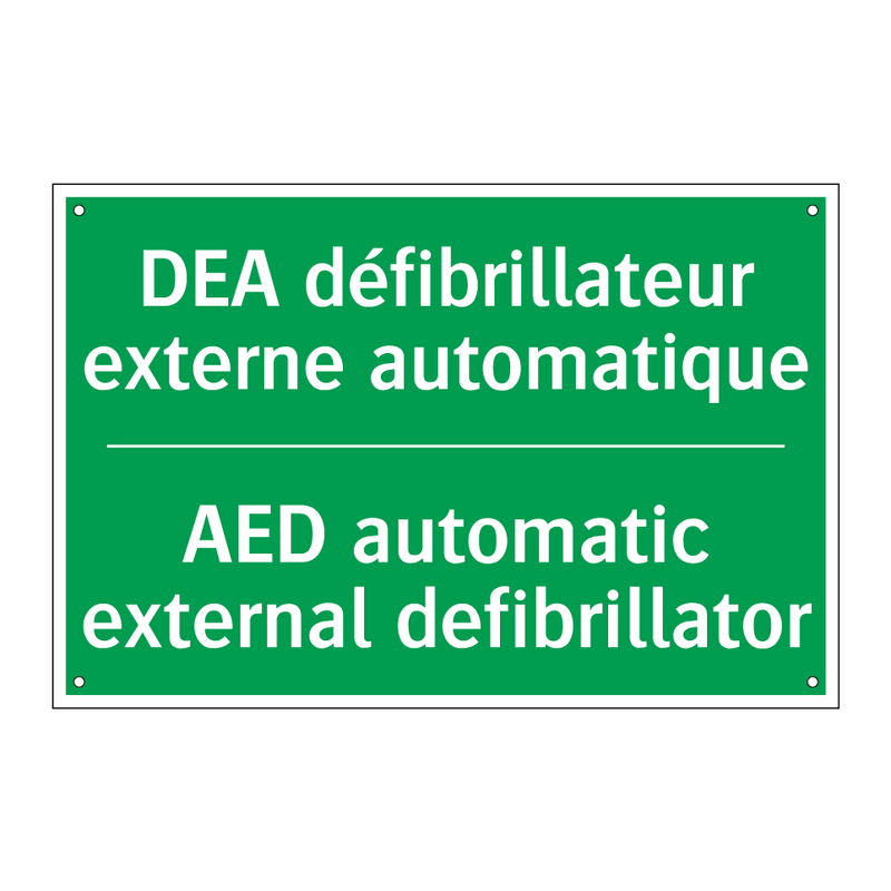 DEA défibrillateur externe automatique /.../ - AED automatic external defibrillator /.../
