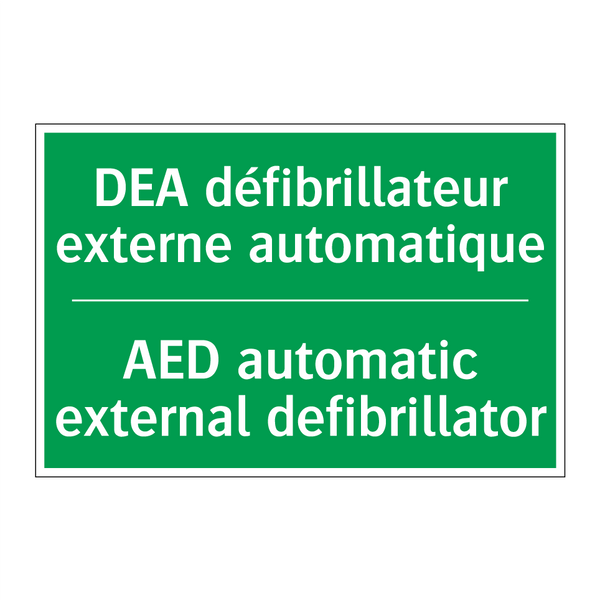 DEA défibrillateur externe automatique /.../ - AED automatic external defibrillator /.../