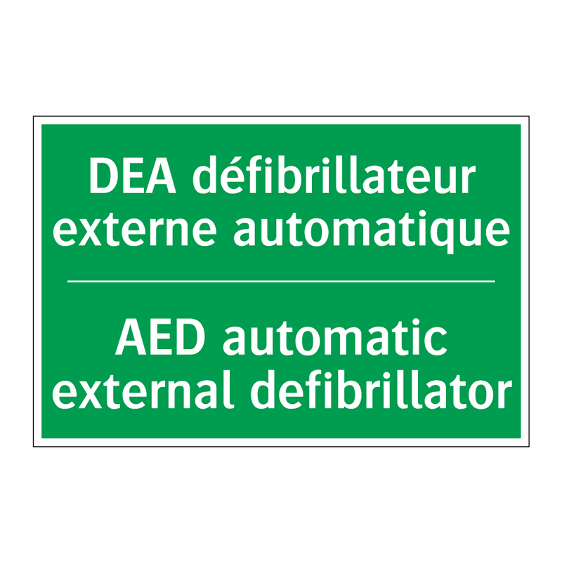 DEA défibrillateur externe automatique /.../ - AED automatic external defibrillator /.../