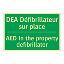 DEA Défibrillateur sur place - AED In the property defibrillator /.../