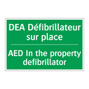 DEA Défibrillateur sur place - AED In the property defibrillator /.../