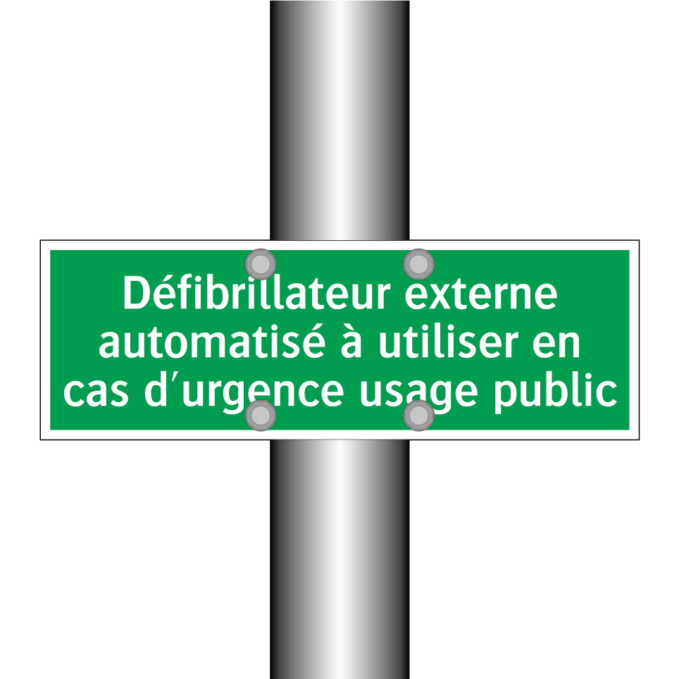 Défibrillateur externe automatisé à utiliser en cas d'urgence usage public