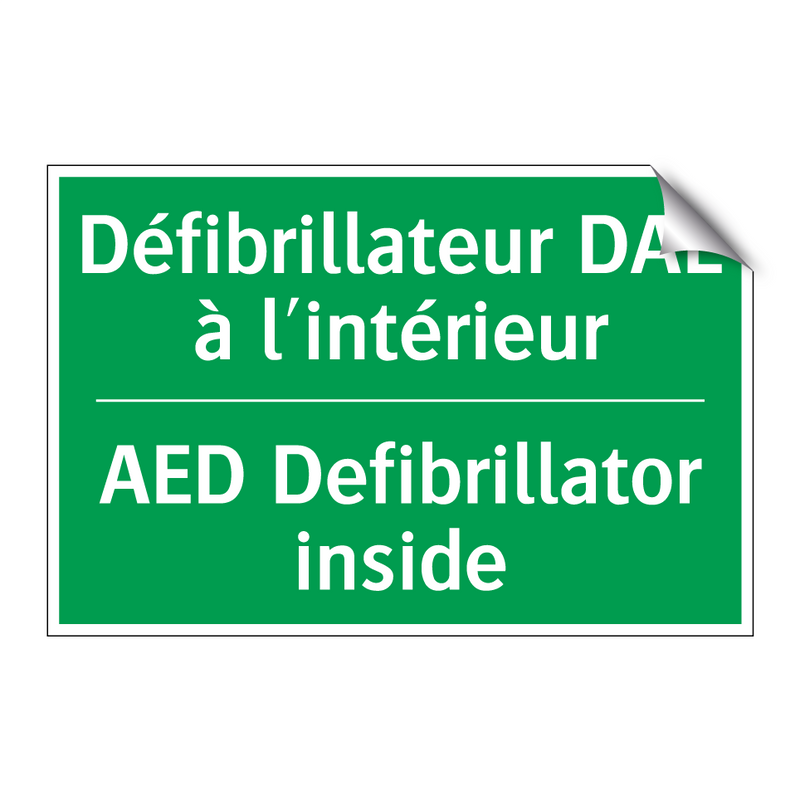 Défibrillateur DAE à l'intérieur /.../ - AED Defibrillator inside