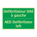 Défibrillateur DAE à gauche - AED Defibrillator left
