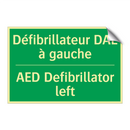 Défibrillateur DAE à gauche - AED Defibrillator left