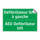 Défibrillateur DAE à gauche - AED Defibrillator left