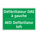 Défibrillateur DAE à gauche - AED Defibrillator left