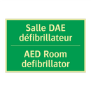 Salle DAE défibrillateur - AED Room defibrillator