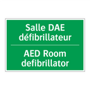 Salle DAE défibrillateur - AED Room defibrillator