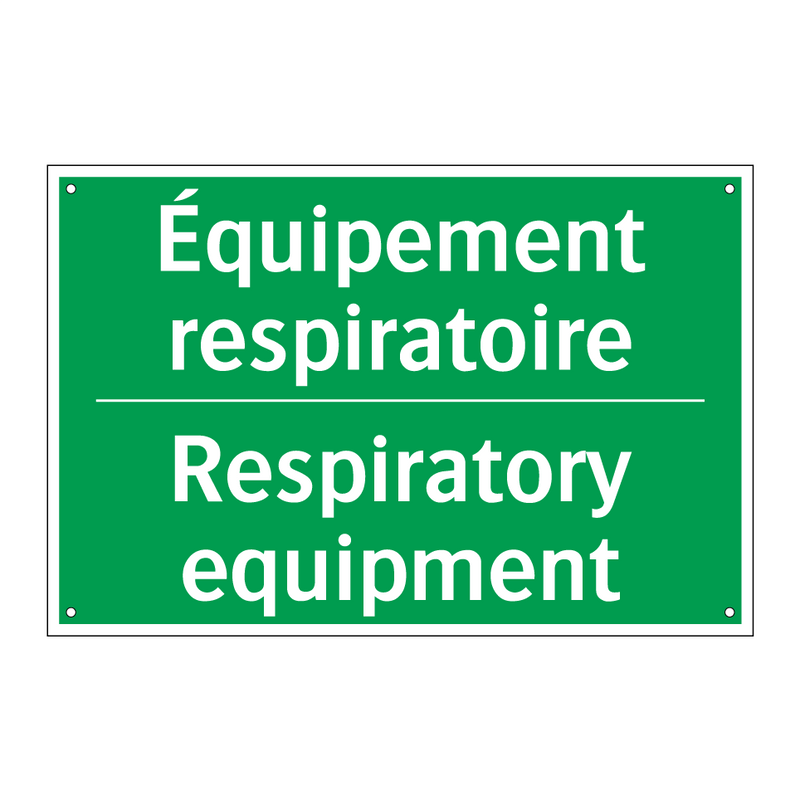 Équipement respiratoire - Respiratory equipment