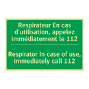 Respirateur En cas d'utilisation, /.../ - Respirator In case of use, immediately /.../