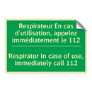 Respirateur En cas d'utilisation, /.../ - Respirator In case of use, immediately /.../