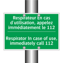 Respirateur En cas d'utilisation, /.../ - Respirator In case of use, immediately /.../
