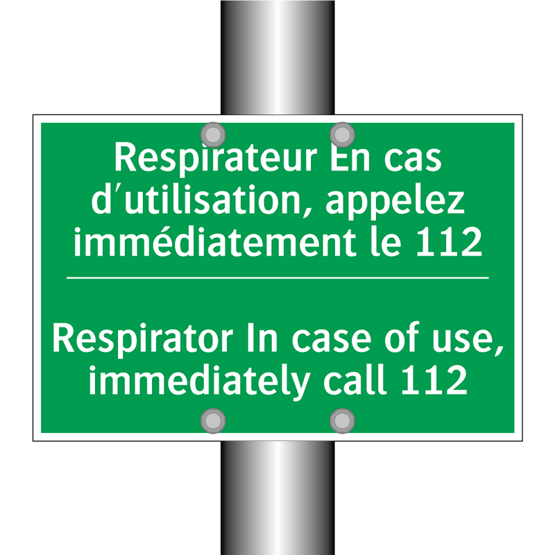 Respirateur En cas d'utilisation, /.../ - Respirator In case of use, immediately /.../