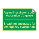Appareil respiratoire pour évacuation /.../ - Breathing apparatus for emergency /.../