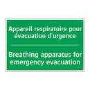 Appareil respiratoire pour évacuation /.../ - Breathing apparatus for emergency /.../